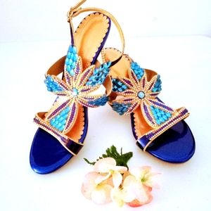 NWT in BOX BRAND NEW Rhinestones Slingback High Heels Women Shoes